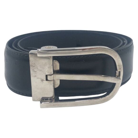 Dunhill Leather Metal Belt - Picture 1 of 8